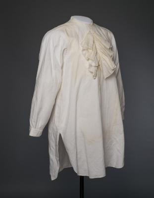 Textile: Dress shirt with ruffle worn by P. T. Barnum 