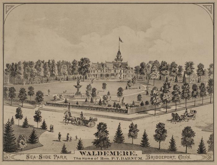 Print: "Waldemere, Home of Hon. P. T. Barnum" 