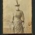 Photograph: Portrait of Linda Jeal, circus equestrienne, in tall hat