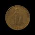 Physical object: Brass token with Lady Liberty and General Tom Thumb