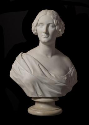 Sculpture: Marble bust of Jenny Lind by H. W. McCarthy