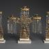 Decorative object: Set of girandole candlesticks featuring Jenny Lind