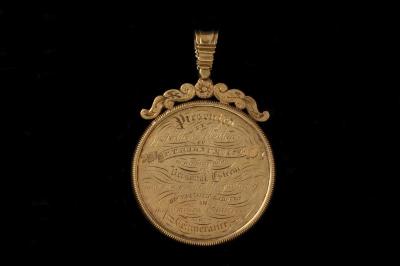 Award: Temperance Medal presented to P. T. Barnum