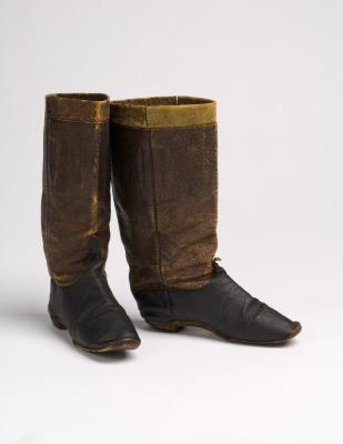 Textiles: Miniature boots belonging to Charles S. Stratton