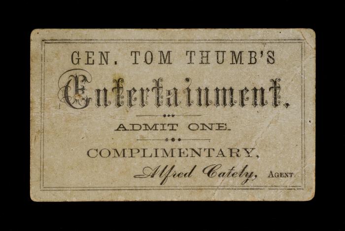 Ticket: "Gen. Tom Thumb's Entertainment"