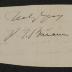 Letter: Paper scrap signed by P.T. Barnum underneath additional script