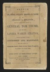 Book: "Sketch of the Life of General Tom Thumb and Lavinia Warren Stratton", 1867 (covers only)