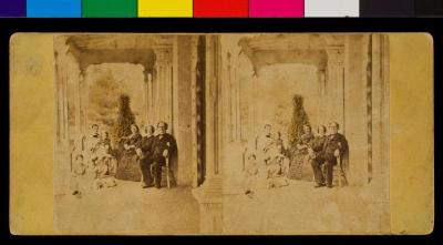 Photograph: Stereoview cards (2) of Barnum's home "Lindencroft"