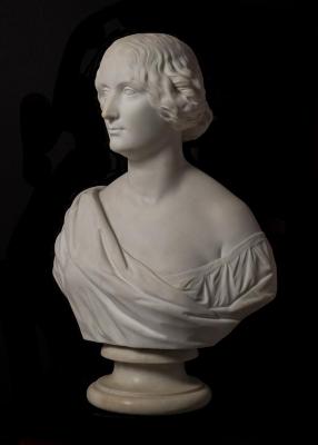 Sculpture: Marble bust of Jenny Lind by H. W. McCarthy