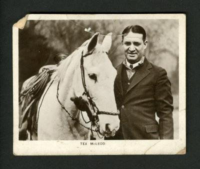 Photograph: Tex McLeod pictured with horse