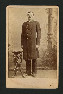 Photograph: Portrait of Capt. Smith Cook, 7' 8" tall