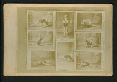 Photograph: Walter Wentworth, acrobat, composite photo of 8 images