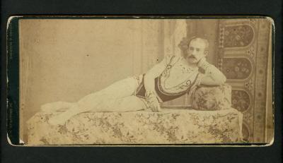 Photograph: Portrait of Fred Levantine in reclining pose