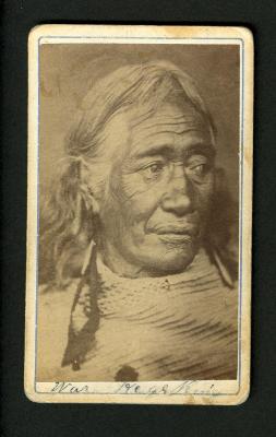 Photograph: Portrait of a Maori man, New Zealand, 1870s
