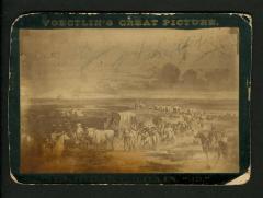 Photograph: Painting of wagon train