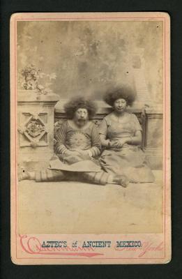 Photograph: Portrait of Maximo and Bartola "Aztec's of Ancient Mexico" sitting