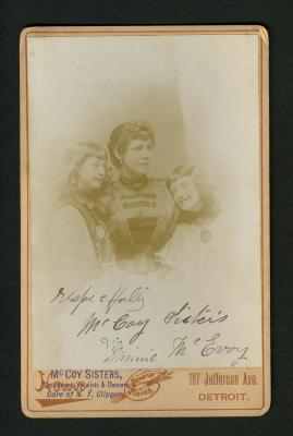 Photograph: Portrait of McCoy Sisters and Minnie McEvoy