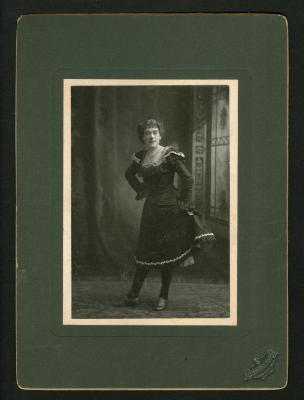 Photograph: Portrait of Florence M. “Dollie” Sharpe Lang Woodward in costume