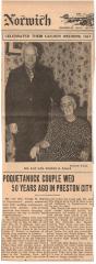 Poquetanuck Couple Wed 50 Years Ago in Preston City