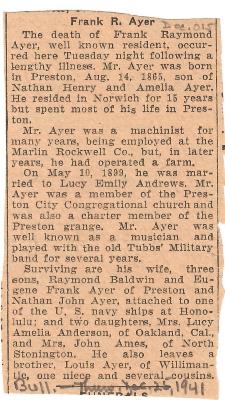 Frank R. Ayer Obituary