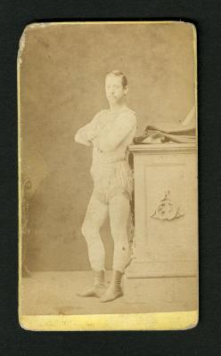 Photograph: Portrait of man in acrobat's costume