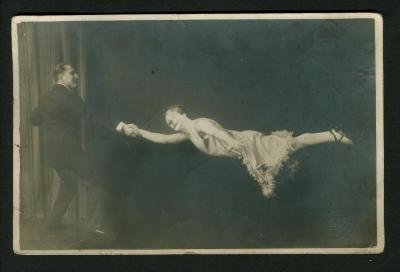 Photograph: Cornalla swinging Eddie in an acrobatic trick