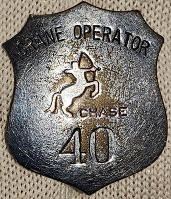 Chase Crane Operator 40 Identification Badge
