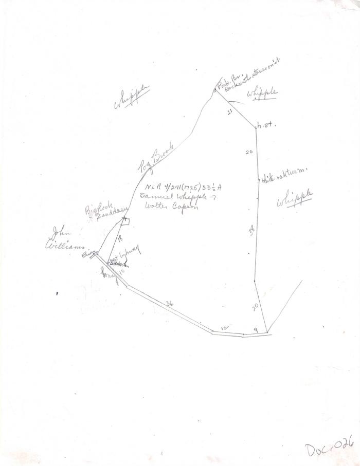 Whipple to Capron land drawing