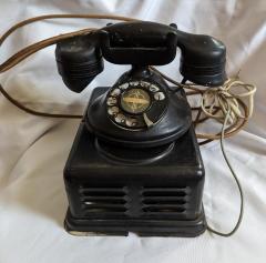 Black Rotary Dial Telephone