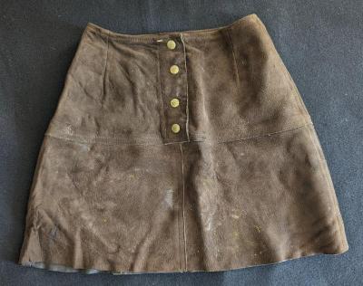 Women's Mini Skirt, Suede Leather