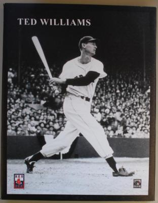 Print of Ted Williams swinging bat