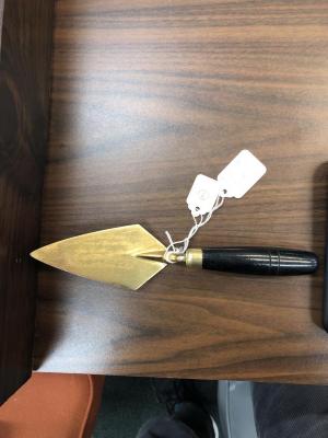 Golden trowel used to lay the cornerstone of the Jewish Home for the Aged 