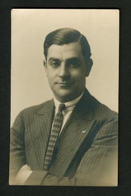 Postcard: Unidentified male, portrait bust