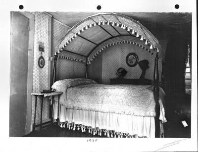 Photograph - Interior View of Allis-Bushnell House Bedroom in 1935 from the Allis-Bushnell House Exterior and Interior Views Photo Album