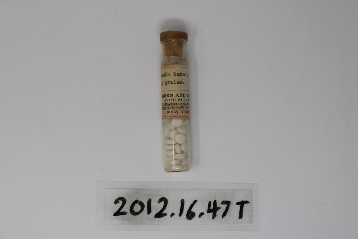 Vial of Bismuth Subnitrate Tablets