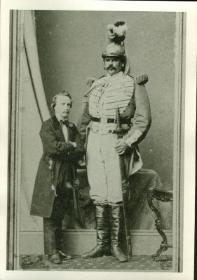 Photograph: Arthur Caley (Colonel Ruth Goshen) and second man