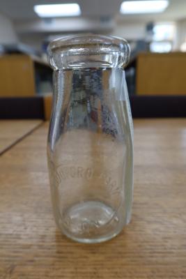 Wood Ford Farm Glass Milk Bottle