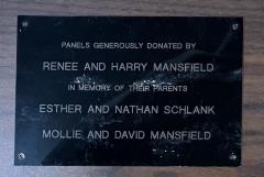 Donor and memorial plaque