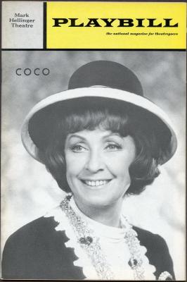 Coco Playbill, Mark Hellinger Theatre, with Danielle Darrieux on cover