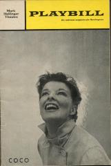 Playbill for Coco, Nov 1969
