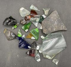 Colored glass shards 