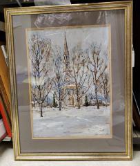Painting, Congregational Church on the Green