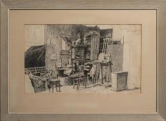 Drawing, The Studio at Huntington LI NY 1885