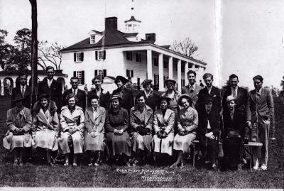 Photo, Group Portrait  - 1937 Senior Class Trip to Mount Vernon 