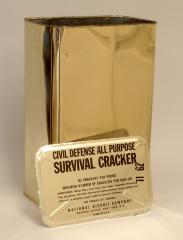 Container for Civil Defense Survival Biscuit