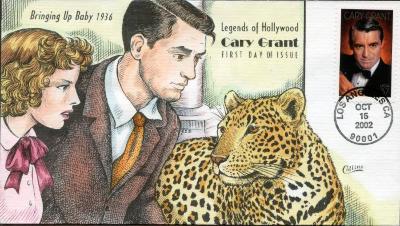 Cary Grant Stamp with Bringing Up Baby Envelope