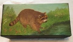 Box with Painting of racoon on top