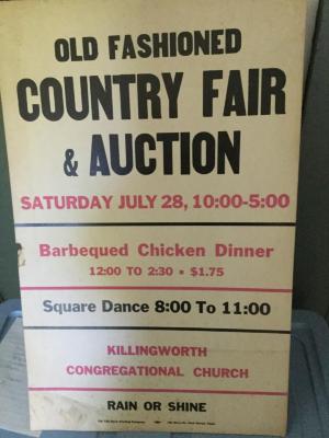 Old Fashioned Country Fair & Auction poster - Congregational Church 
