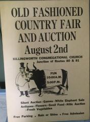 Old Fashined Congregational Church Country Fair and Auction poster
