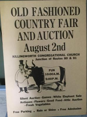 Old Fashined Congregational Church Country Fair and Auction poster